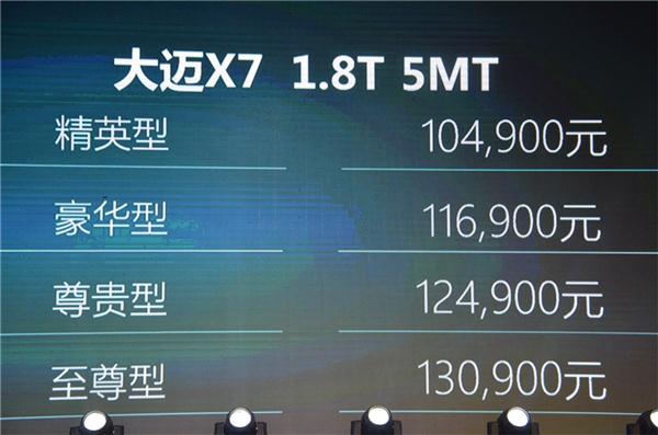 表现几乎无可挑剔 众泰大迈X7正式上市