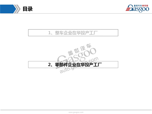 盖世汽车研究院：2016年下半年整车/零部件企业在华投产新建项目报告