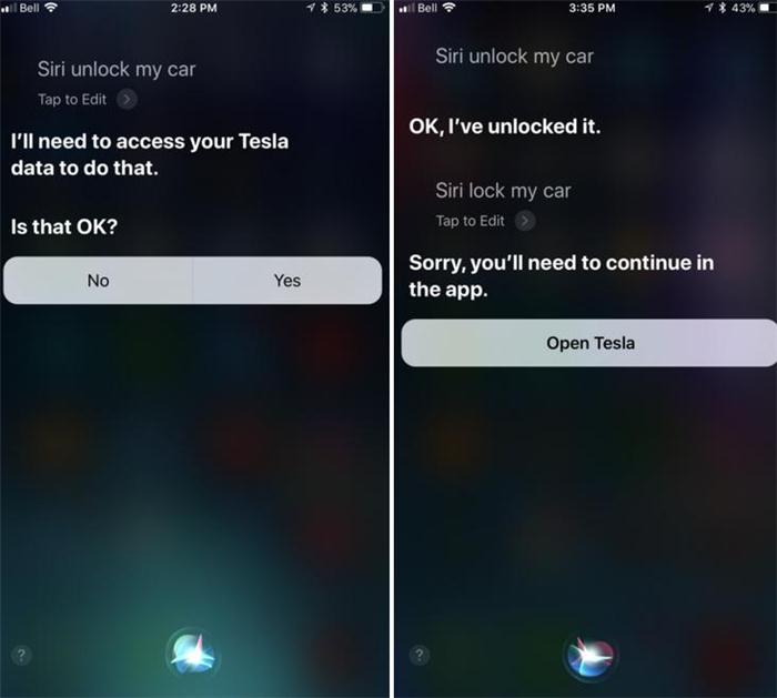 特斯拉升级后新增Siri功能 借助iOS实现远程操控