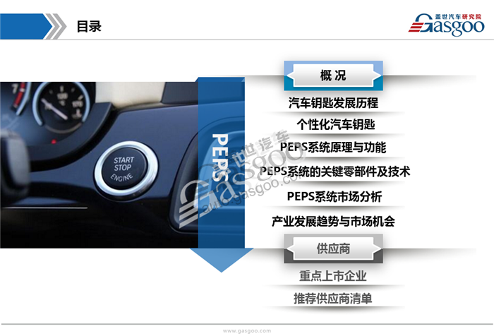 【行业综述】无钥匙进入和无钥匙启动 （PEPS）行业综述