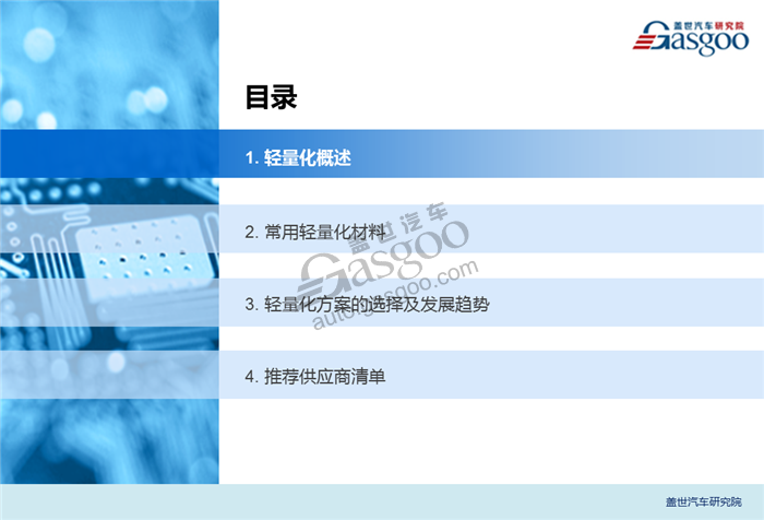 【产业报告】汽车轻量化材料产业报告