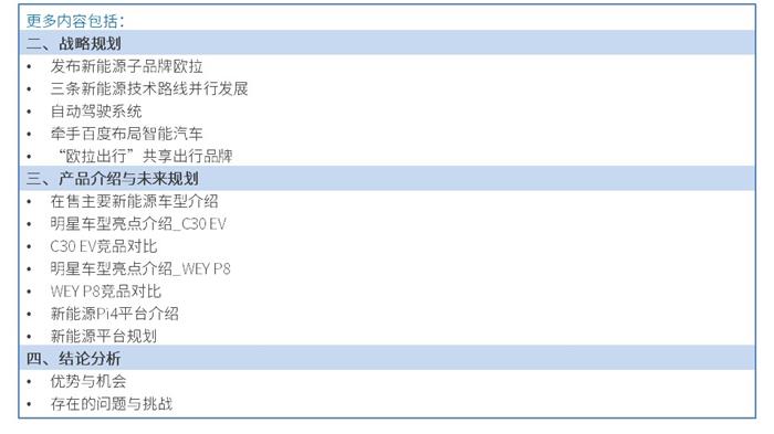 【传统车企新能源业务系列研究】长城新能源业务规划及布局（2018版）