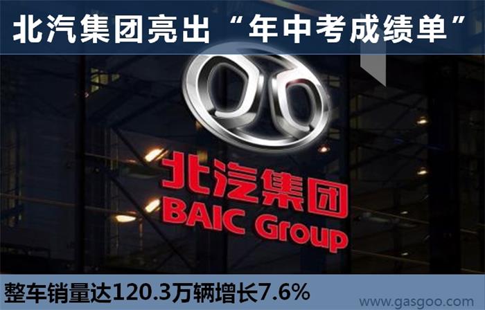 北汽集团亮出“年中考成绩单” 整车销量达120.3万辆增长7.6%