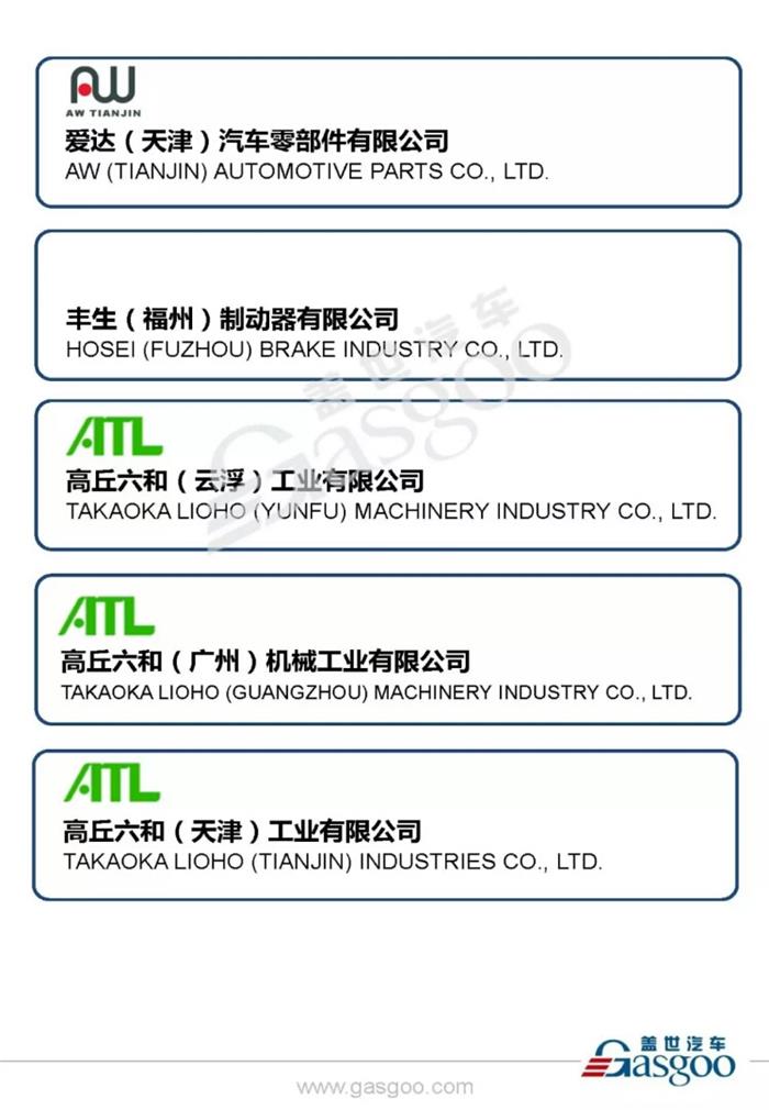 丰田汽车零部件主要供应商爱信精机在华产业布局