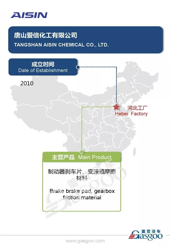 丰田汽车零部件主要供应商爱信精机在华产业布局