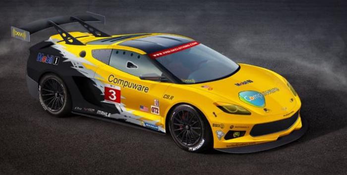 中置发动机版雪佛兰Corvette C8.R赛车曝光 扰流板及车身设计独到