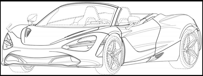 轻量化，黑科技，前瞻技术，热点车型，迈凯伦720S Spider专利图,720S Spider敞篷车,720S Spider固定式车顶