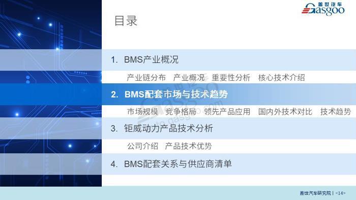 新能源汽车；BMS；产业报告