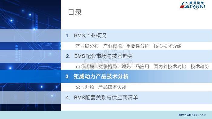新能源汽车；BMS；产业报告