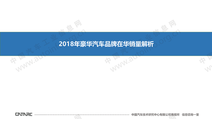 2018年豪华汽车品牌在华销量解析