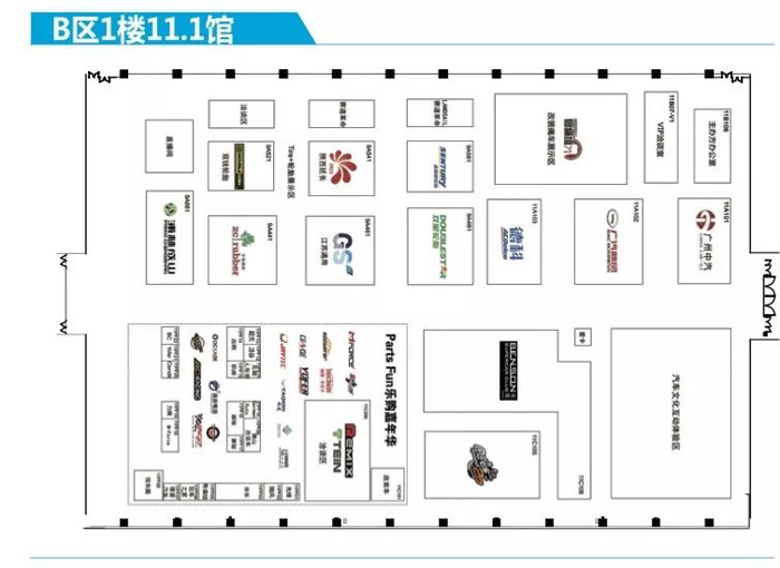 2018广州车展展位图