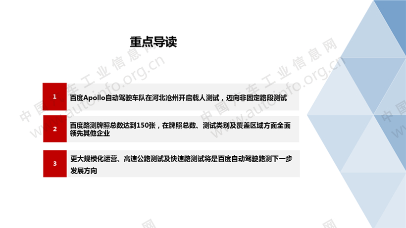 百度载人测试规模再增加 迈向非固定路段测试