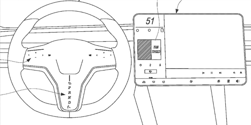 特斯拉方向盘专利：带有触摸屏/具触摸反馈功能