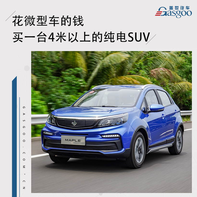 花微型车的钱买一台4米以上的纯电SUV