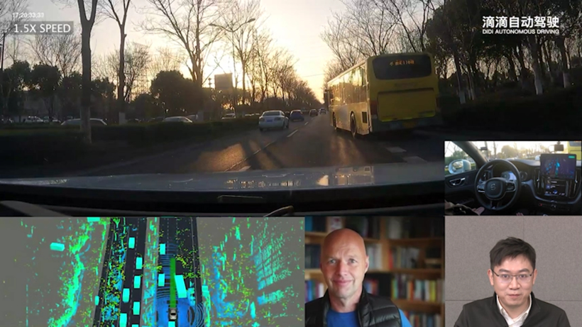 滴滴自动驾驶发布5小时无接管路测视频，“无人车之父”看了都点赞