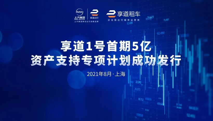 上汽旗下享道出行专项融资5亿元，“享道1号”首期成功发行