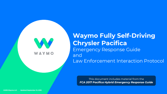 自动驾驶，自动驾驶汽车,Waymo《事故与应急指南》