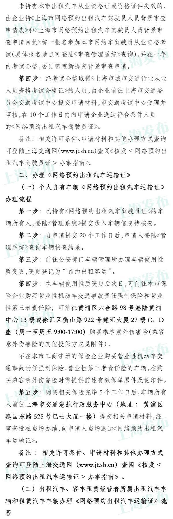 网约车，上海网约车政策