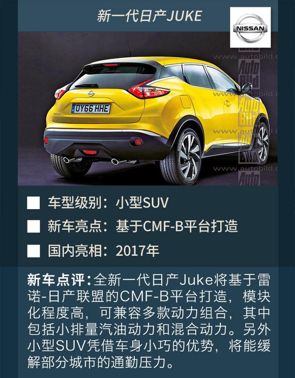 日系车，小型SUV，2017新车规划，日系品牌新车，2017年新车规划，小型SUV车型
