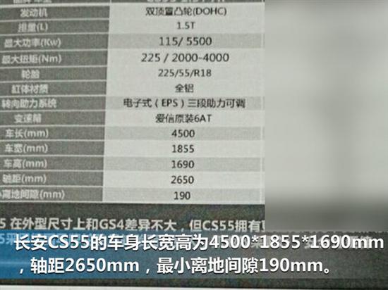 新车，长安新SUV,长安CS55配置，长安CS55上市时间，长安CS55价格