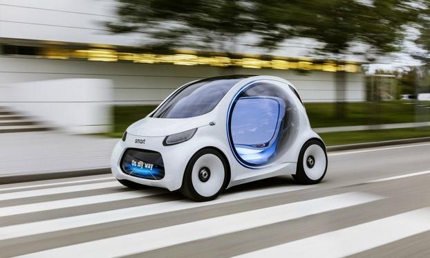 Smart自动驾驶共享汽车Vision EQ ForTwo