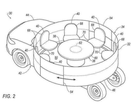 福特新自动驾驶专利图曝光 座舱酷似圆形会议室