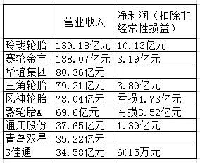 轮胎公司业绩