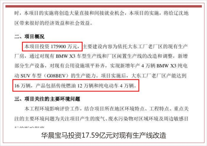 华晨宝马17.6亿新增4万辆X3纯电动车型产能