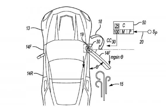 中置发动机版雪佛兰Corvette或配置电动车门专利