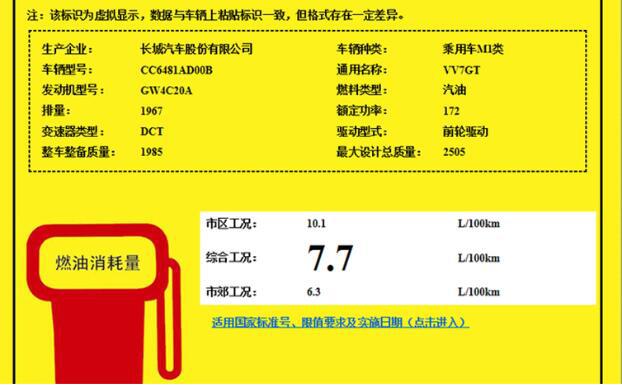 WEY VV7 GT,长城WEY车型