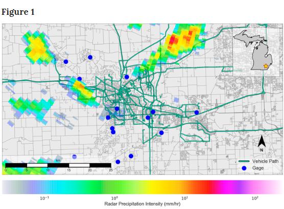 密歇根大学利用气象雷达及互联车辆的雨刮 提升降雨量预测的精度