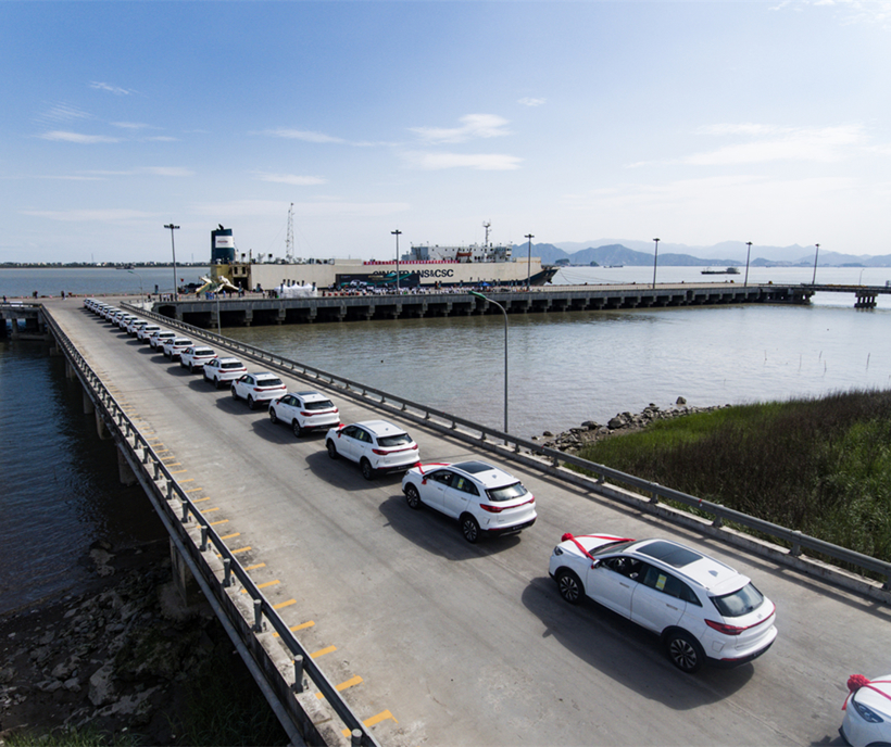 探索海陆联运，328辆威马汽车温州港“出海”北上