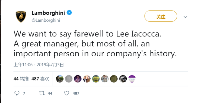 全球车企高层致敬李·艾柯卡,李·艾柯卡，李·艾柯卡离世