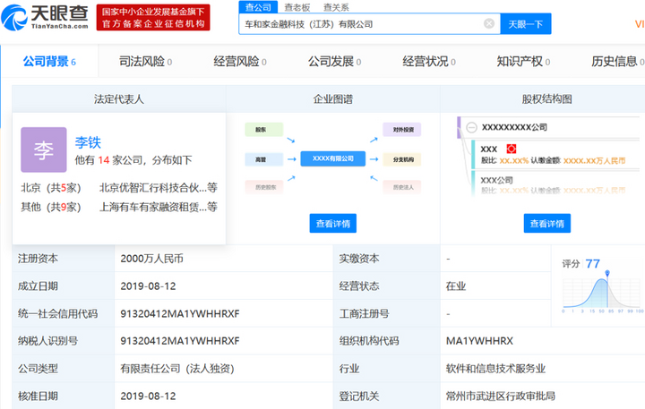 注资2000万 理想汽车成立金融科技公司