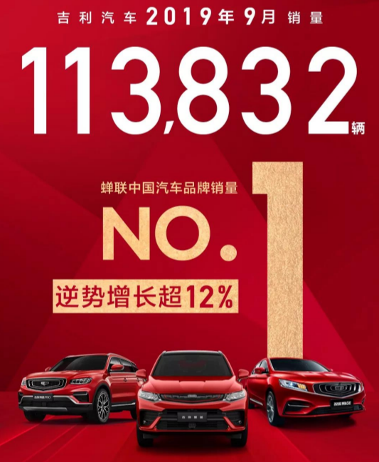 SUV，销量，吉利汽车，吉利汽车,9月销量