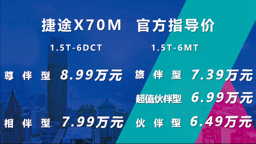 最低售价6.49万元  奇瑞控股捷途X70M上市