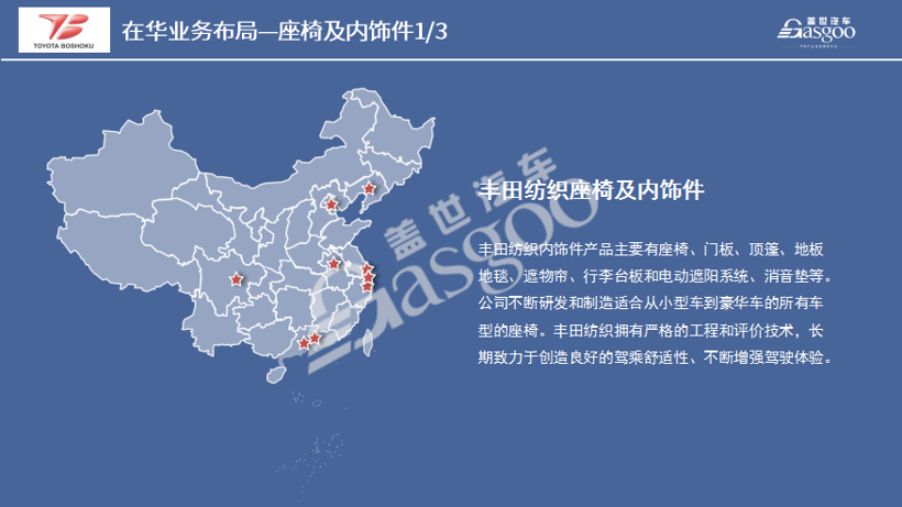 产业布局，丰田纺织2020在华生产研发布局