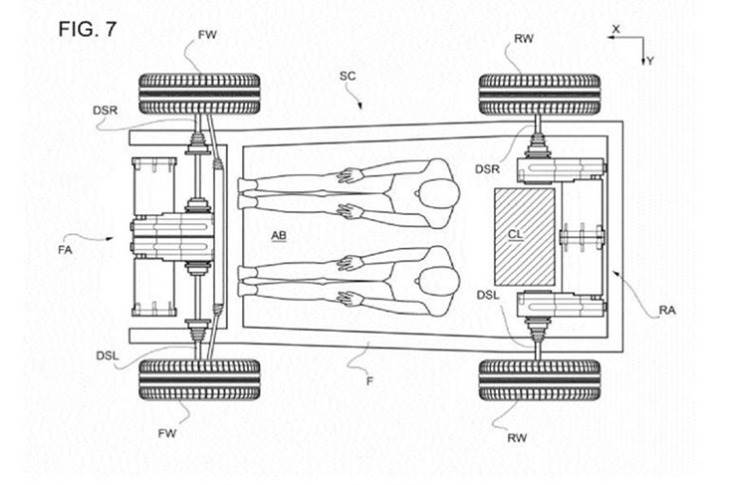 技术成熟再推首款电动车型 法拉利专利揭示四轮驱动双座汽车