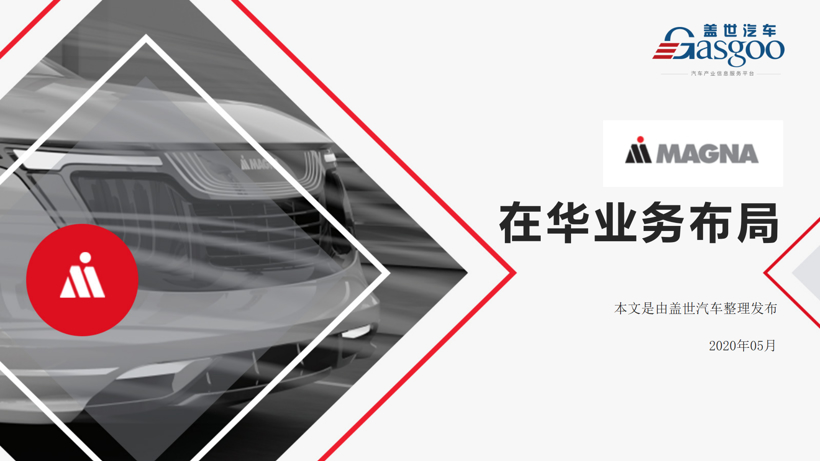 产能布局，麦格纳产业布局图