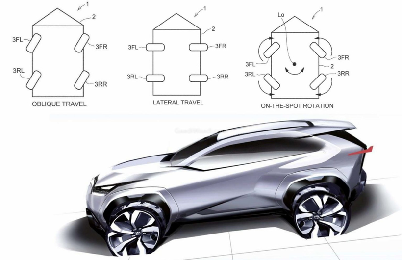 丰田申请“坦克转弯”专利 车轮可像“万向轮”一样旋转