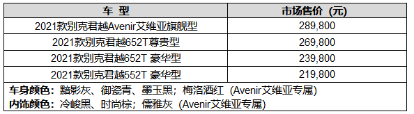 2021款别克君越家族上市，售价21.98万-28.98万元