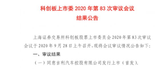 吉利汽车，吉利科创板,吉利汽车