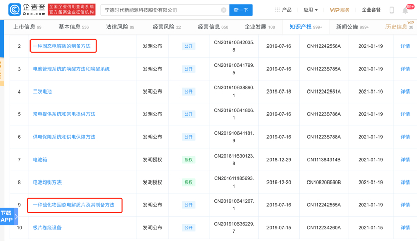 配套蔚来？宁德时代公开两种“固态电池”相关专利