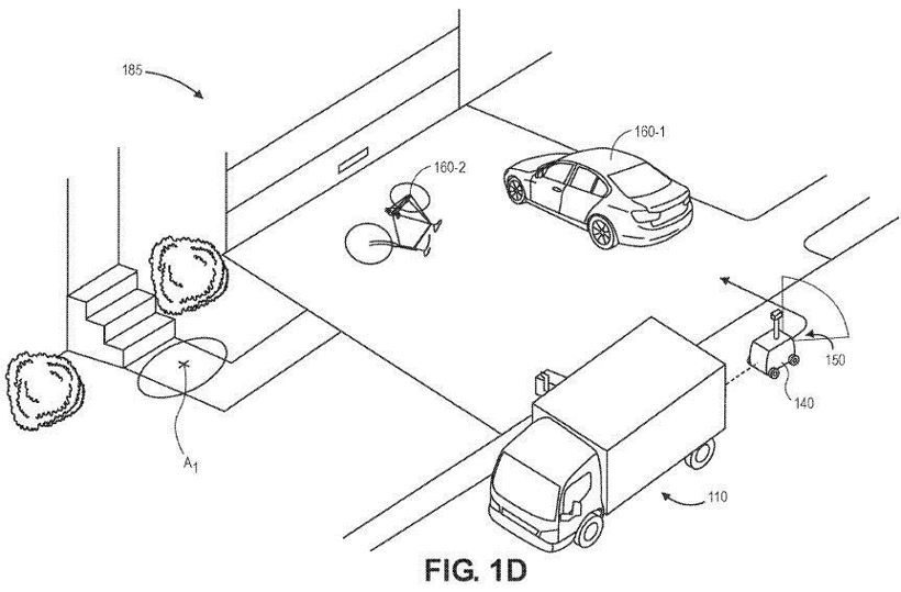 前瞻技术，亚马逊,辅助配送车辆专利，自动驾驶配送车辆