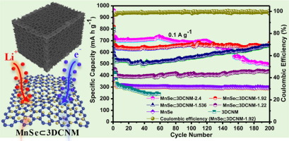 前瞻技术，韩国海事海洋大学,硒化锰阳极,3D碳纳米片基质 ，MnSe ⊂ 3DCNM材料