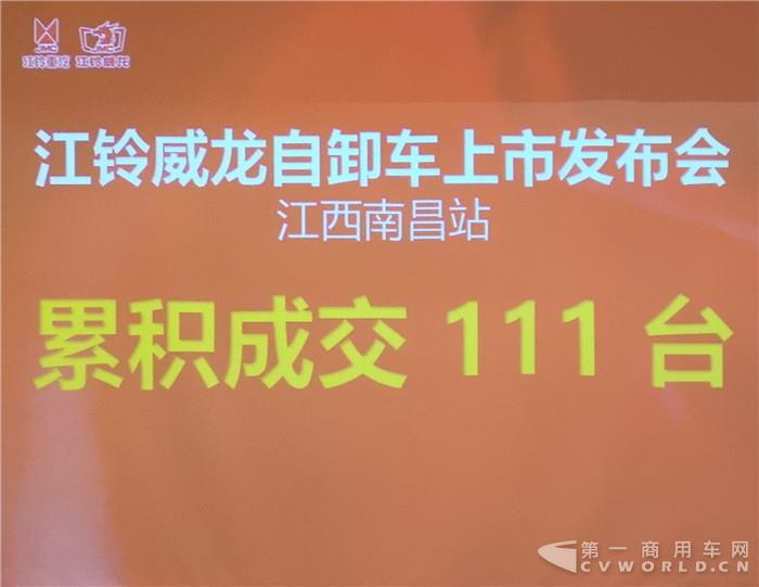 现场订车111辆 江铃威龙自卸车南昌上市