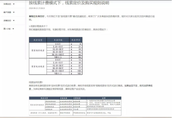 二手车之家发布线索计费模式 现已遭到多家车商联名抵制？