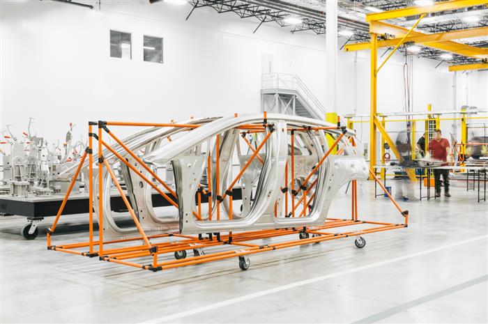 FF 91首台白车身,FF汉福德工厂 FF 91首台白车身,FF汉福德工厂