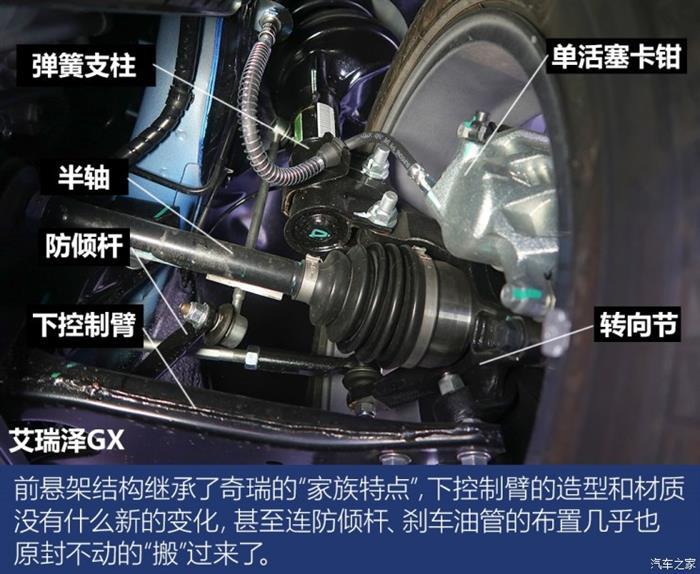 艾瑞泽GX,艾瑞泽GX底盘解读，艾瑞泽GX紧凑型轿车