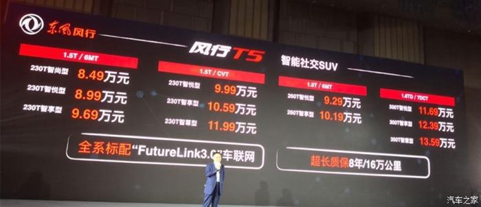 SUV，东风风行T5上市,东风风行T5售价